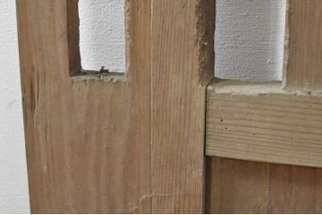 アンティーク建具　和モダンな空間づくりにおすすめの荒格子戸1枚(引き戸、格子戸)(R-076327)