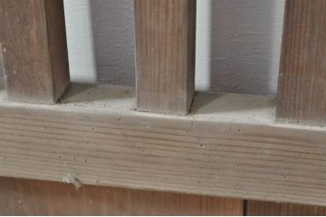 アンティーク建具　和モダンな空間づくりにおすすめの荒格子戸1枚(引き戸、格子戸)(R-076327)