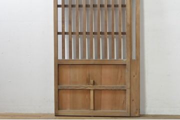 アンティーク建具　和モダンな空間づくりにおすすめの荒格子戸1枚(引き戸、格子戸)(R-076327)
