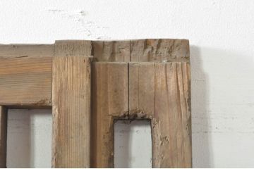 アンティーク建具　和モダンな空間づくりにおすすめの荒格子戸1枚(引き戸、格子戸)(R-076327)