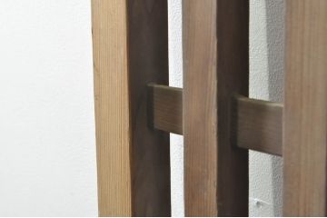 アンティーク建具　和モダンな空間づくりにおすすめの荒格子戸1枚(引き戸、格子戸)(R-076327)
