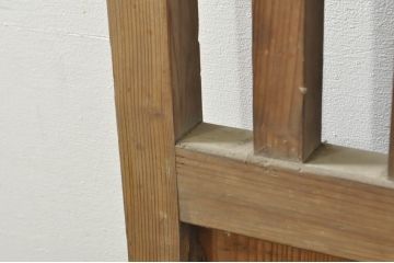 アンティーク建具　和モダンな空間づくりにおすすめの荒格子戸1枚(引き戸、格子戸)(R-076327)