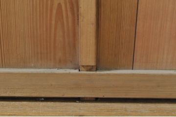 アンティーク建具　和モダンな空間づくりにおすすめの荒格子戸1枚(引き戸、格子戸)(R-076327)