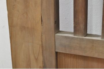 アンティーク建具　和モダンな空間づくりにおすすめの荒格子戸1枚(引き戸、格子戸)(R-076328)
