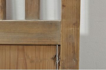 アンティーク建具　和モダンな空間づくりにおすすめの荒格子戸1枚(引き戸、格子戸)(R-076328)