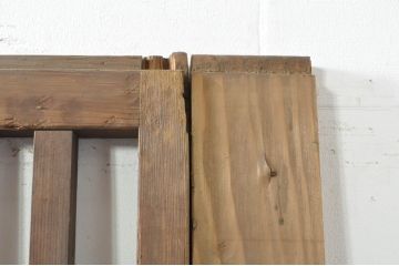アンティーク建具　和モダンな空間づくりにおすすめの荒格子戸1枚(引き戸、格子戸)(R-076328)