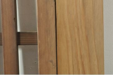 アンティーク建具　和モダンな空間づくりにおすすめの荒格子戸1枚(引き戸、格子戸)(R-076328)