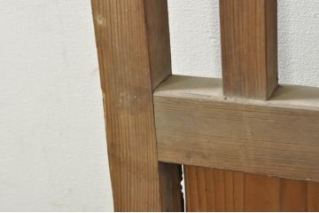 アンティーク建具　和モダンな空間づくりにおすすめの荒格子戸1枚(引き戸、格子戸)(R-076328)