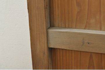 アンティーク建具　和モダンな空間づくりにおすすめの荒格子戸1枚(引き戸、格子戸)(R-076328)