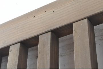 アンティーク建具　和モダンな空間づくりにおすすめの荒格子戸1枚(引き戸、格子戸)(R-076329)