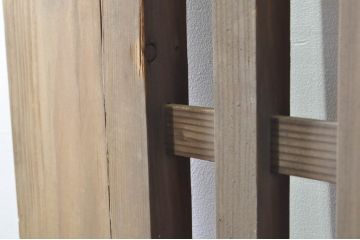 アンティーク建具　和モダンな空間づくりにおすすめの荒格子戸1枚(引き戸、格子戸)(R-076329)