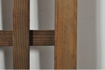 アンティーク建具　和モダンな空間づくりにおすすめの荒格子戸1枚(引き戸、格子戸)(R-076329)