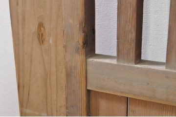 アンティーク建具　和モダンな空間づくりにおすすめの荒格子戸1枚(引き戸、格子戸)(R-076329)