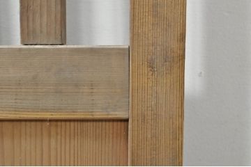 アンティーク建具　和モダンな空間づくりにおすすめの荒格子戸1枚(引き戸、格子戸)(R-076329)
