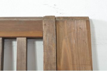 アンティーク建具　和モダンな空間づくりにおすすめの荒格子戸1枚(引き戸、格子戸)(R-076329)
