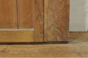 アンティーク建具　和モダンな空間づくりにおすすめの荒格子戸1枚(引き戸、格子戸)(R-076329)