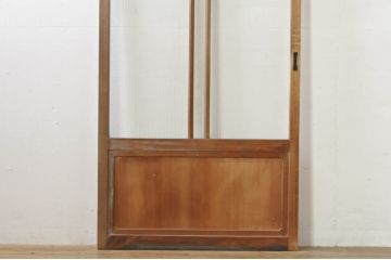 アンティーク建具　レトロな空間作りにおすすめなモールガラス入りガラス戸(引き戸)(R-076330)
