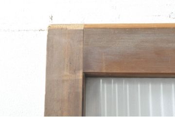 アンティーク建具　レトロな空間作りにおすすめなモールガラス入りガラス戸(引き戸)(R-076330)
