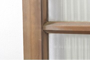 アンティーク建具　レトロな空間作りにおすすめなモールガラス入りガラス戸(引き戸)(R-076330)