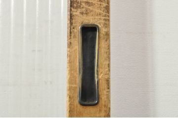 アンティーク建具　レトロな空間作りにおすすめなモールガラス入りガラス戸(引き戸)(R-076330)