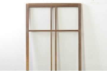 アンティーク建具　レトロな空間作りにおすすめなモールガラス入りガラス戸(引き戸)(R-076330)