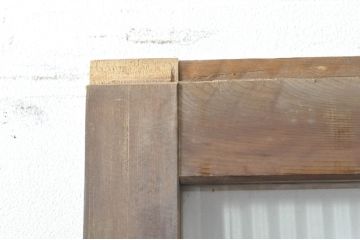 アンティーク建具　レトロな空間作りにおすすめなモールガラス入りガラス戸(引き戸)(R-076330)
