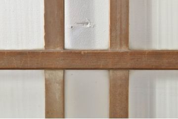 アンティーク建具　レトロな空間作りにおすすめなモールガラス入りガラス戸(引き戸)(R-076330)