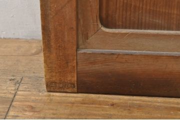 アンティーク建具　レトロな空間作りにおすすめなモールガラス入りガラス戸(引き戸)(R-076330)