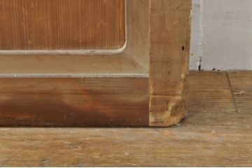 アンティーク建具　レトロな空間作りにおすすめなモールガラス入りガラス戸(引き戸)(R-076330)