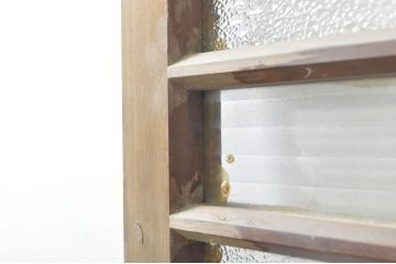 アンティーク建具　大正ロマンな雰囲気を盛り上げるガラス戸1枚(引き戸)(R-076331)