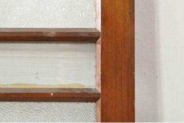 アンティーク建具　大正ロマンな雰囲気を盛り上げるガラス戸1枚(引き戸)(R-076331)