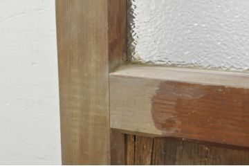 アンティーク建具　大正ロマンな雰囲気を盛り上げるガラス戸1枚(引き戸)(R-076331)