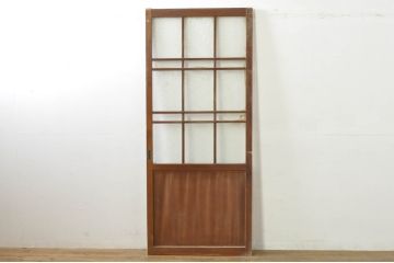 アンティーク建具　大正ロマンな雰囲気を盛り上げるガラス戸1枚(引き戸)(R-076331)