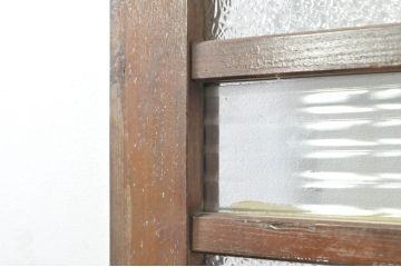 アンティーク建具　大正ロマンな雰囲気を盛り上げるガラス戸1枚(引き戸)(R-076331)