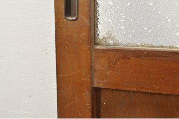 アンティーク建具　大正ロマンな雰囲気を盛り上げるガラス戸1枚(引き戸)(R-076331)