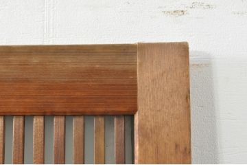 アンティーク建具　和の風情を感じられる裏ガラス入り格子戸2枚セット(引き戸、ガラス戸、ガラス帯戸)(R-076332)