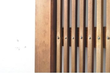 アンティーク建具　和の風情を感じられる裏ガラス入り格子戸2枚セット(引き戸、ガラス戸、ガラス帯戸)(R-076332)