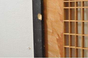 ビンテージ建具　松・鷲　彫刻と組子細工の組み合わせが美しい欄間2枚セット(明り取り、明かり取り、ランマ、ヴィンテージ)(R-076334)
