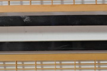 ビンテージ建具　松・鷲　彫刻と組子細工の組み合わせが美しい欄間2枚セット(明り取り、明かり取り、ランマ、ヴィンテージ)(R-076334)