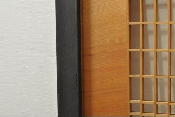ビンテージ建具　松・鷲　彫刻と組子細工の組み合わせが美しい欄間2枚セット(明り取り、明かり取り、ランマ、ヴィンテージ)(R-076334)