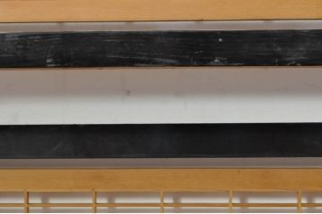 ビンテージ建具　松・鷲　彫刻と組子細工の組み合わせが美しい欄間2枚セット(明り取り、明かり取り、ランマ、ヴィンテージ)(R-076334)