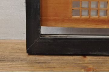 ビンテージ建具　松・鷲　彫刻と組子細工の組み合わせが美しい欄間2枚セット(明り取り、明かり取り、ランマ、ヴィンテージ)(R-076334)