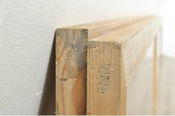 ビンテージ建具　両面ガラス　繊細な格子が目を惹く筬欄間2枚セット(明り取り、明かり取り、オサランマ、おさらんま、格子欄間、ヴィンテージ)(R-076337)