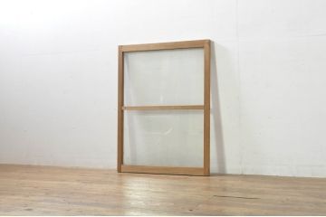 アンティーク建具　どこか懐かしい雰囲気を醸し出すフィックス窓1枚(ガラス欄間、明かり取り、明り取り、FIX窓、ガラス窓、嵌め殺し)(R-076338)
