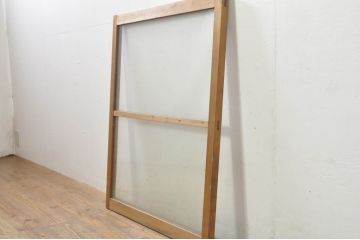 アンティーク建具　どこか懐かしい雰囲気を醸し出すフィックス窓1枚(ガラス欄間、明かり取り、明り取り、FIX窓、ガラス窓、嵌め殺し)(R-076338)