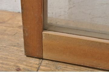 アンティーク建具　どこか懐かしい雰囲気を醸し出すフィックス窓1枚(ガラス欄間、明かり取り、明り取り、FIX窓、ガラス窓、嵌め殺し)(R-076338)