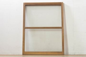 アンティーク建具　どこか懐かしい雰囲気を醸し出すフィックス窓1枚(ガラス欄間、明かり取り、明り取り、FIX窓、ガラス窓、嵌め殺し)(R-076338)