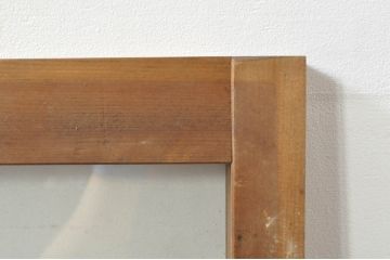 アンティーク建具　どこか懐かしい雰囲気を醸し出すフィックス窓1枚(ガラス欄間、明かり取り、明り取り、FIX窓、ガラス窓、嵌め殺し)(R-076338)