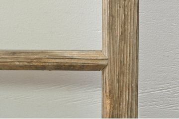 アンティーク建具　レトロ空間におすすめ!素朴な木味が魅力的なガラス窓2枚セット(引き戸、ガラス戸)(R-076339)