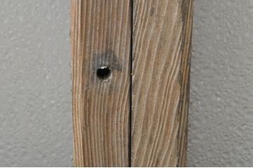 アンティーク建具　レトロ空間におすすめ!素朴な木味が魅力的なガラス窓2枚セット(引き戸、ガラス戸)(R-076339)